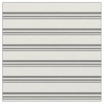 [ Thumbnail: Dim Gray & Beige Striped Pattern Fabric ]