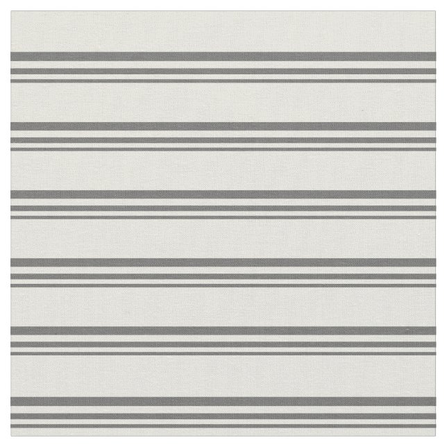 Dim Gray & Beige Striped Pattern Fabric (Close Up)