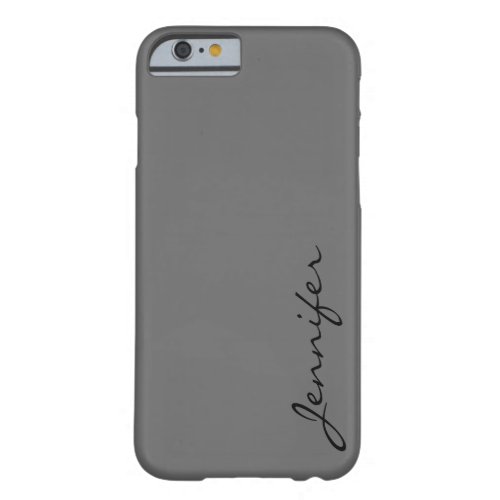 Dim gray color background barely there iPhone 6 case