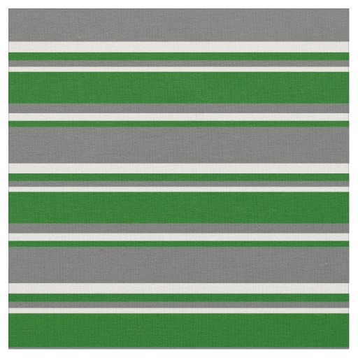 Dim Gray, Dark Green, and Beige Stripes Fabric