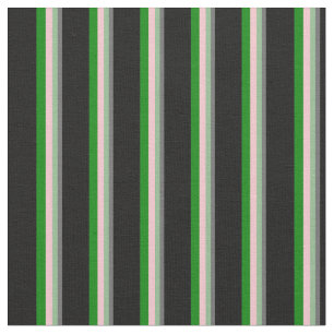 Dim Gray, Dark Sea Green, Pink, Green & Black Fabric