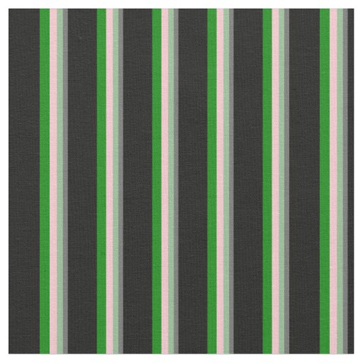 Dim Gray, Dark Sea Green, Pink, Green & Black Fabric