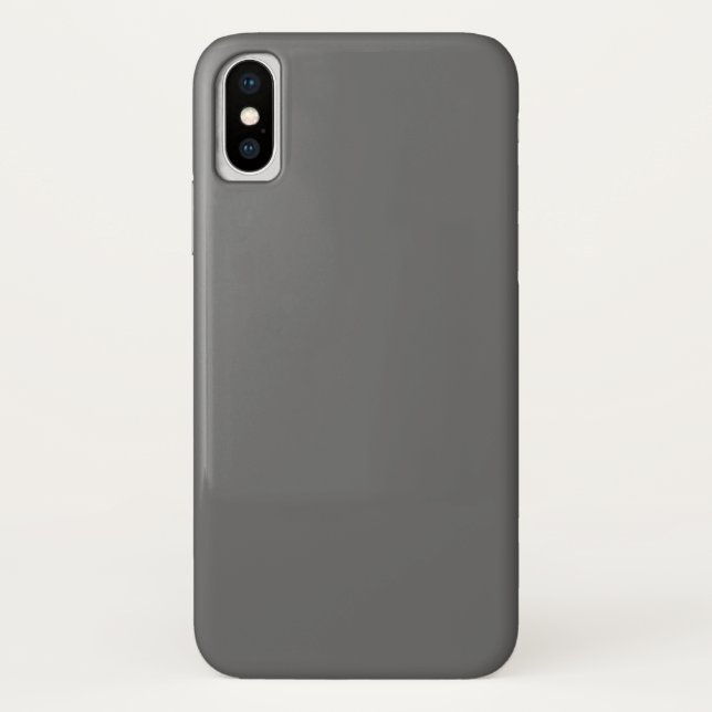 Dim Gray iPhone X Case (Back)