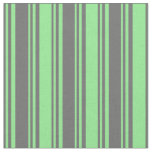 [ Thumbnail: Dim Gray & Light Green Striped/Lined Pattern Fabric ]