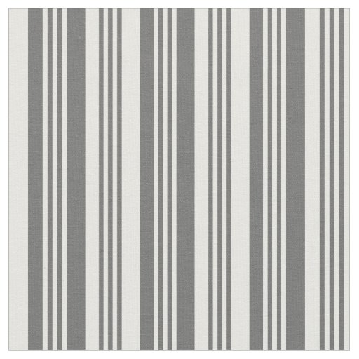 Dim Gray & Mint Cream Stripes/Lines Pattern Fabric