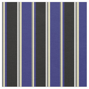 Dim Gray, Tan, Midnight Blue, Black, and White Fabric