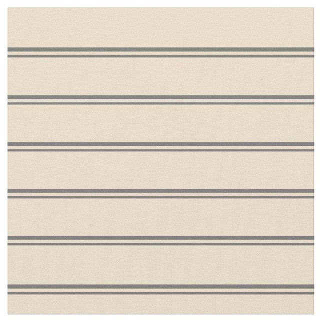 Dim Gray & Tan Stripes Pattern Fabric (Close Up)