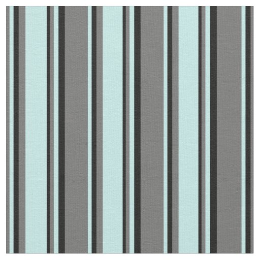 Dim Gray, Turquoise, and Black Lines Fabric