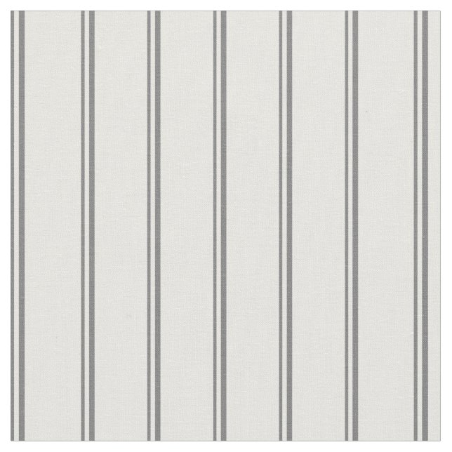 Dim Gray & White Stripes Pattern Fabric (Close Up)