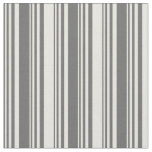 [ Thumbnail: Dim Grey and Beige Colored Pattern Fabric ]