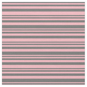 Dim Grey and Light Pink Colored Lines Fabric