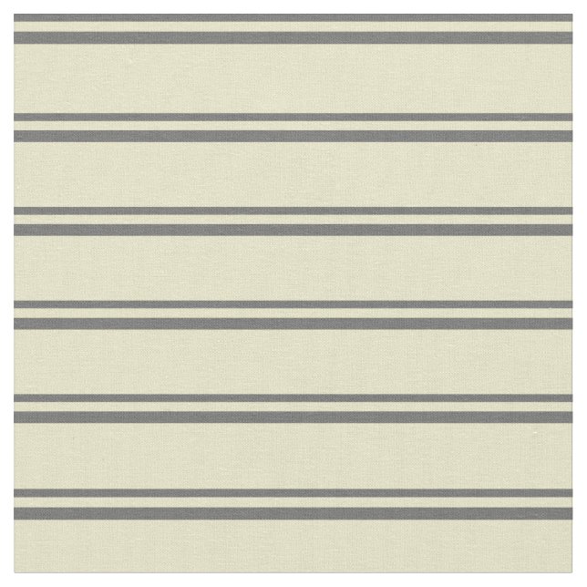 Dim Grey and Pale Goldenrod Lined/Striped Pattern Fabric (Close Up)