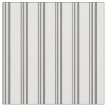 [ Thumbnail: Dim Grey and White Lines Fabric ]