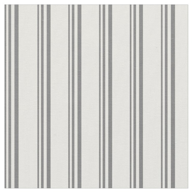 Dim Grey and White Lines Fabric (Close Up)