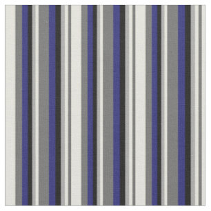 Dim Grey, Beige, Dark Gray, Black & Midnight Blue Fabric
