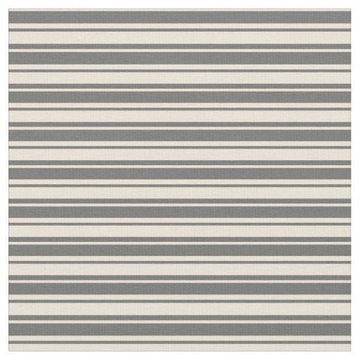 Dim Grey & Bisque Lines Fabric