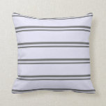 [ Thumbnail: Dim Grey & Lavender Colored Lined Pattern Pillow ]