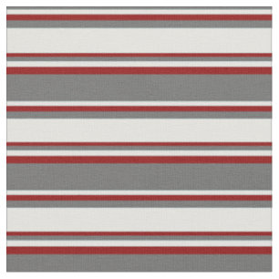 Dim Grey, Light Cyan, and Dark Red Colored Lines Fabric