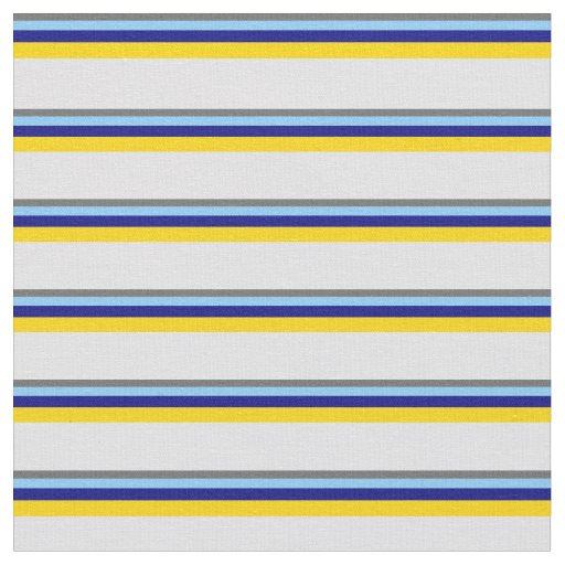 Dim Grey, Light Sky Blue, Blue, Yellow & Lavender Fabric