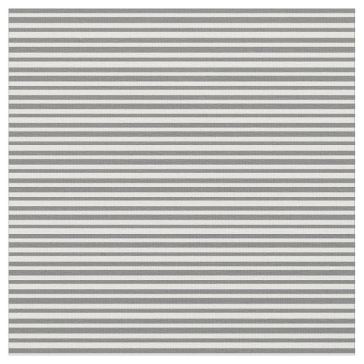Dim Grey & White Stripes Pattern Fabric