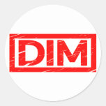 Dim Stamp Classic Round Sticker