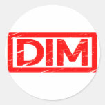 Dim Stamp Classic Round Sticker