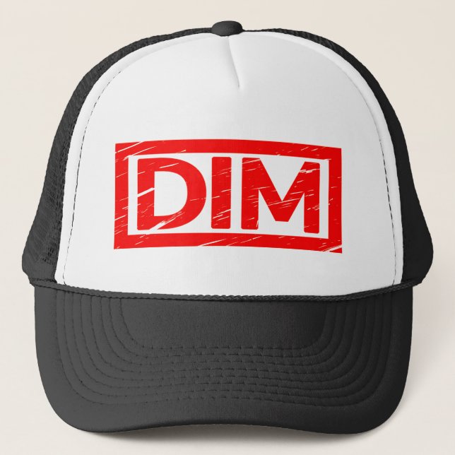 Dim Stamp Trucker Hat (Front)