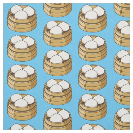 Dim sum cartoon illustration fabric