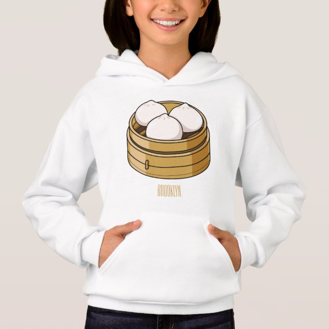 Dim sum cartoon illustration hoodie (Front)