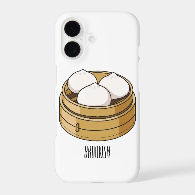 Dim sum cartoon illustration iphone case (Back)