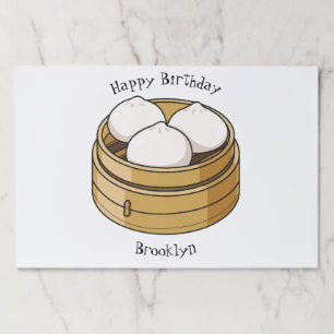 Dim sum cartoon illustration paper pad