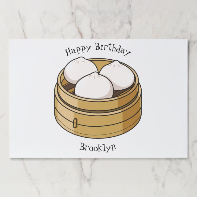 Dim sum cartoon illustration paper pad (Front)