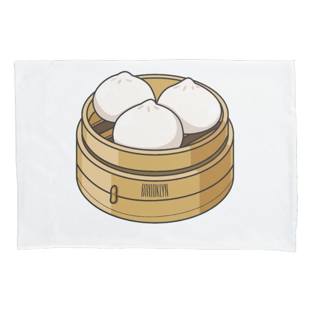 Dim sum cartoon illustration  pillow case (Front)