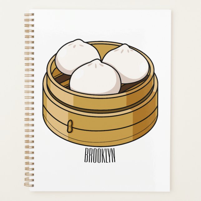 Dim sum cartoon illustration planner (Front)