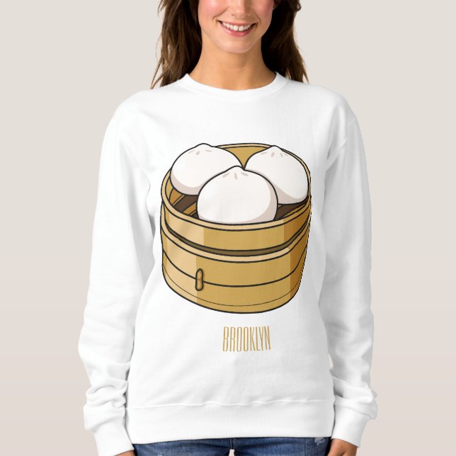 Dim sum cartoon illustration sweatshirt (Front)