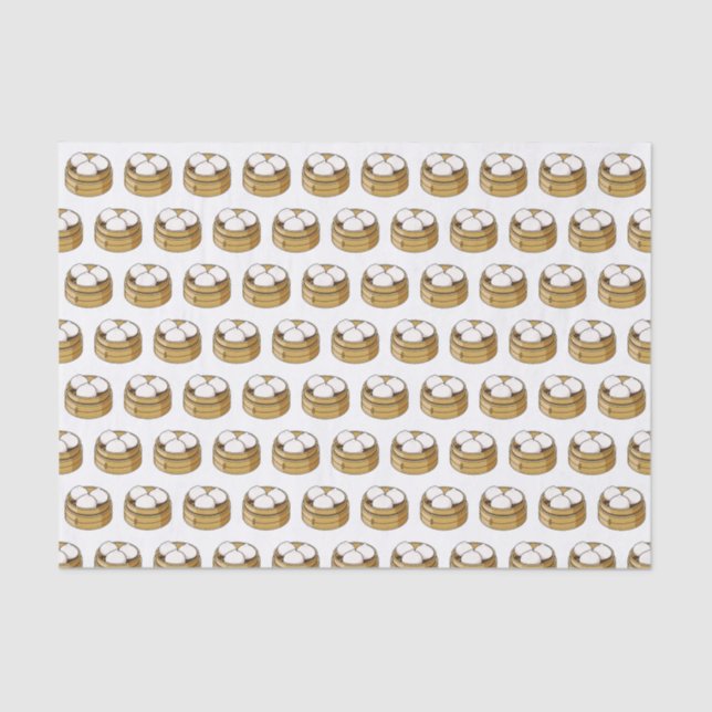 Dim sum cartoon illustration tissue paper (Front)