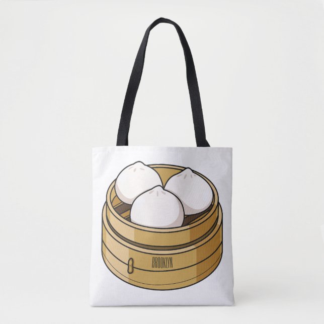 Dim sum cartoon illustration tote bag (Front)