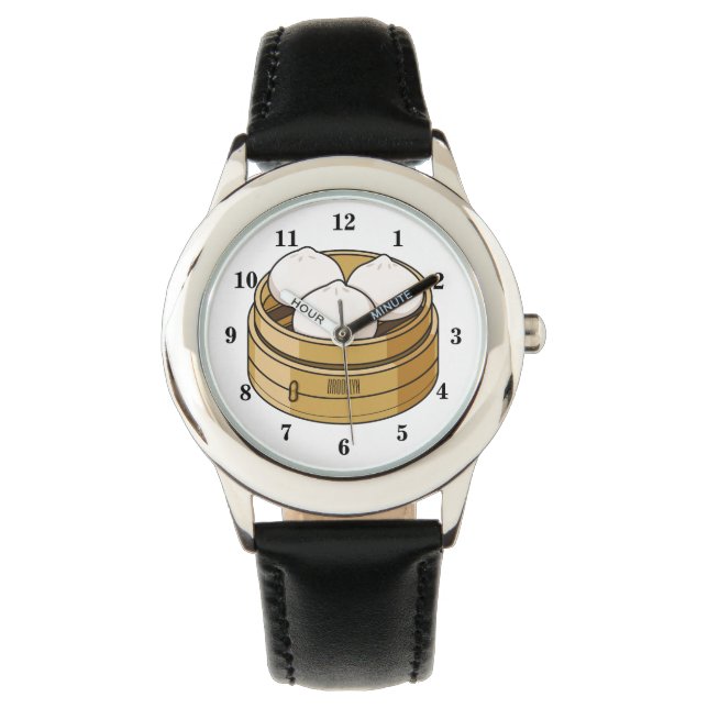 Dim sum cartoon illustration  watch (Front)