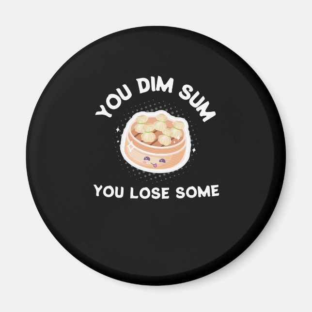 Dim Sum Funny Asian Food Dumplings Magnet (Front)