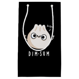 Dim-sum Funny Dimsum Math Pun Dark BG Small Gift Bag