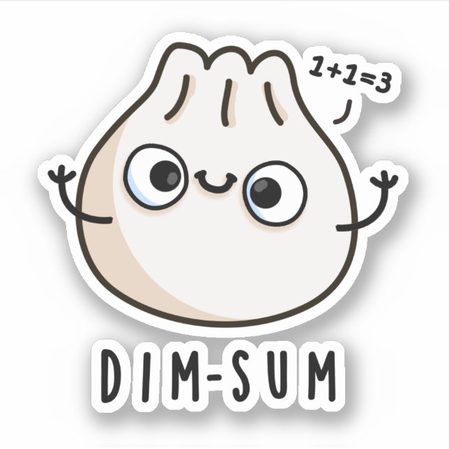 Dim-sum Funny Dimsum Math Pun  Sticker (Front)