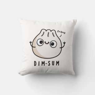 Dim-sum Funny Dimsum Math Pun Throw Pillow