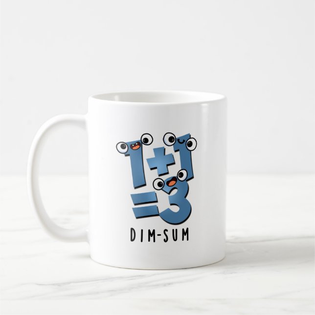 Dim Sum Funny Mathematics Food Pun  Coffee Mug (Left)