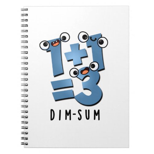 Dim Sum Funny Mathematics Food Pun  Notebook