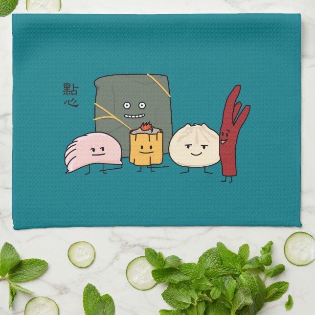 Dim Sum Pork Bao Shaomai Chinese dumpling Buns Bun Kitchen Towel (Folded)