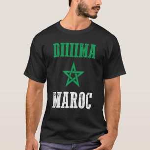 Dima Maroc Moroccan Pride Morocco Flag T-Shirt