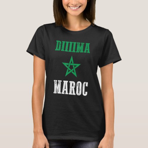 Dima Maroc   Moroccan Pride Morocco Flag T_Shirt