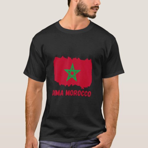 Dima Morocco Flag Sport Morocco moroccan dima magh T_Shirt