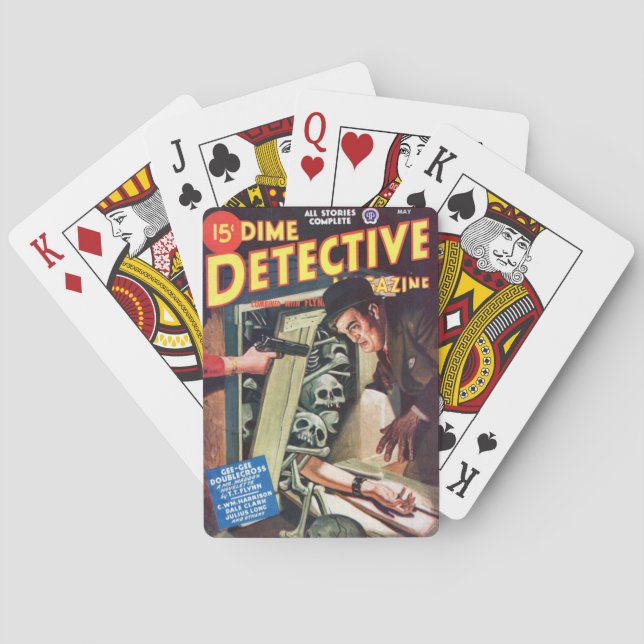 dime detective 1 poker cards (Back)