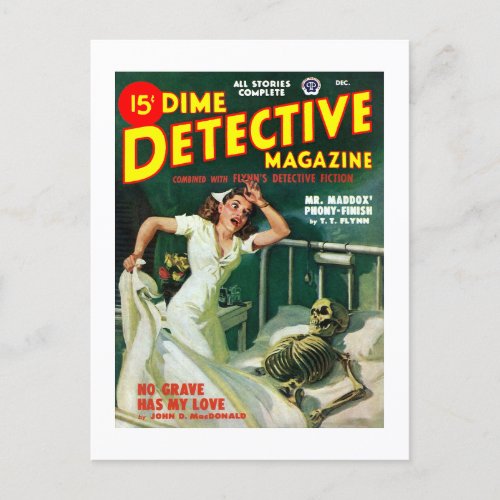 Dime Detective Magazine Dec 1948 Postcard